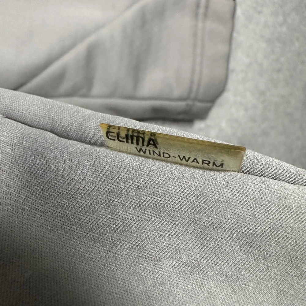 Adidas ClimaProof Wind Warm Full Zip Jacket Mens Medium Gray Black Athletic